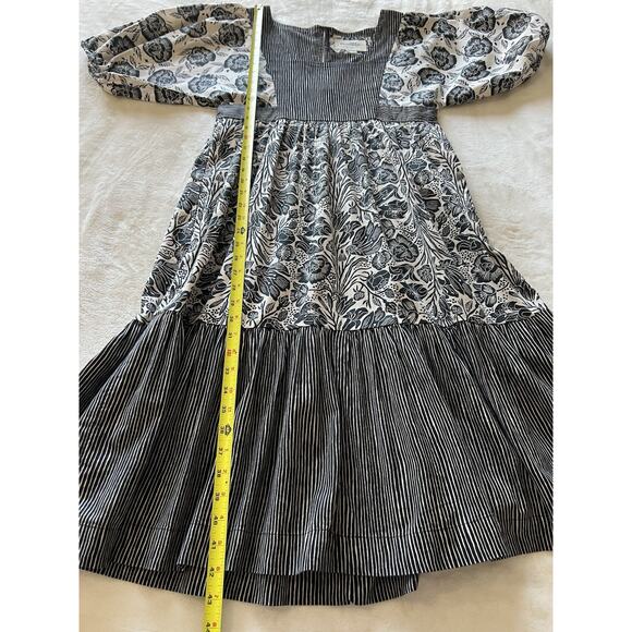 ANTHROPOLOGIE Bloomingprint Dress Size 8 Adrienne Flounced Midi Floral Pockets - Picture 13 of 16